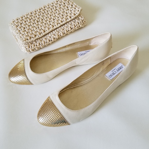 Jimmy Choo Shoes - Jimmy Choo Waine Leather Flats Women's Size 38.5